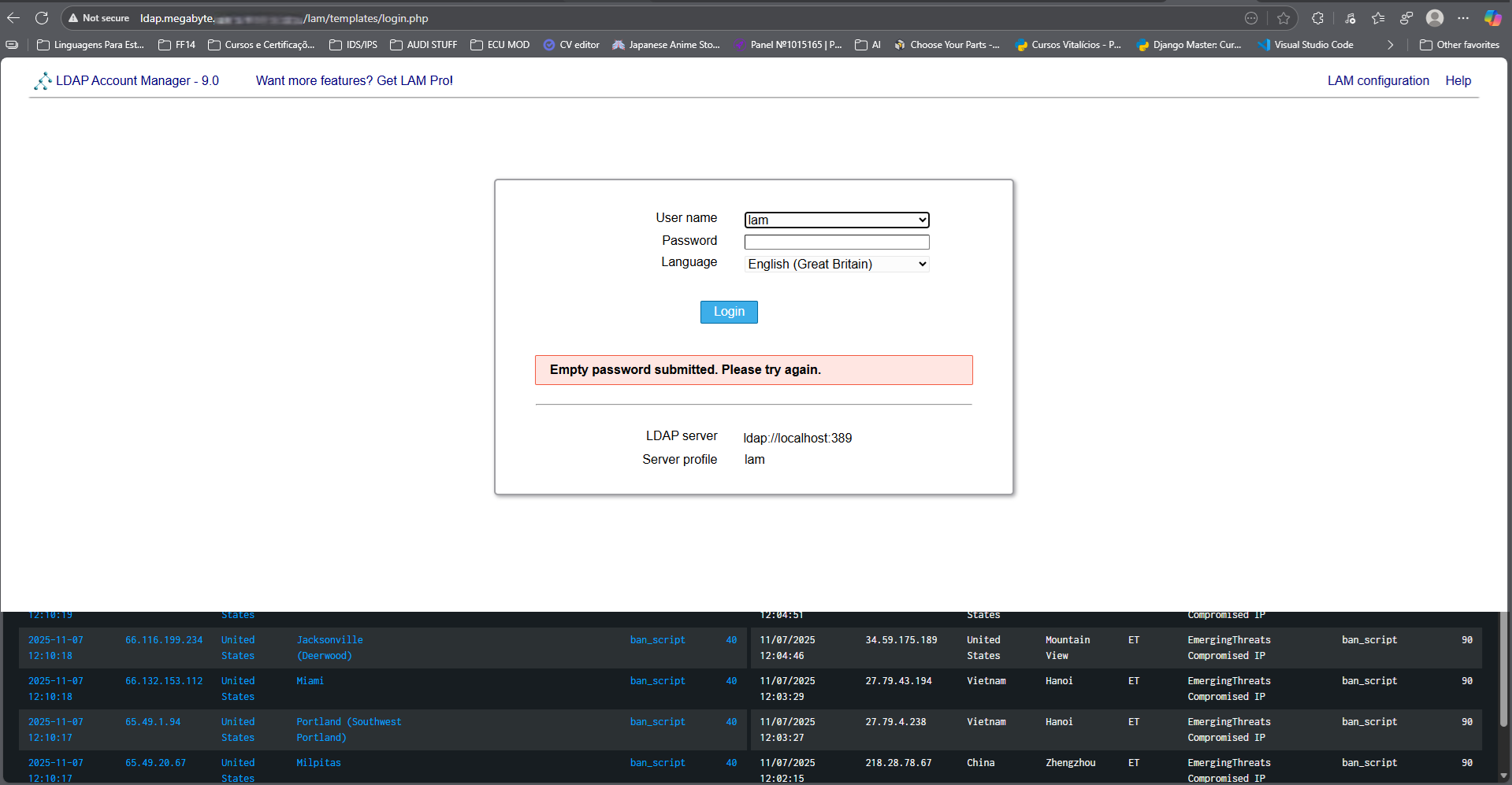 Visão geral da árvore LDAP