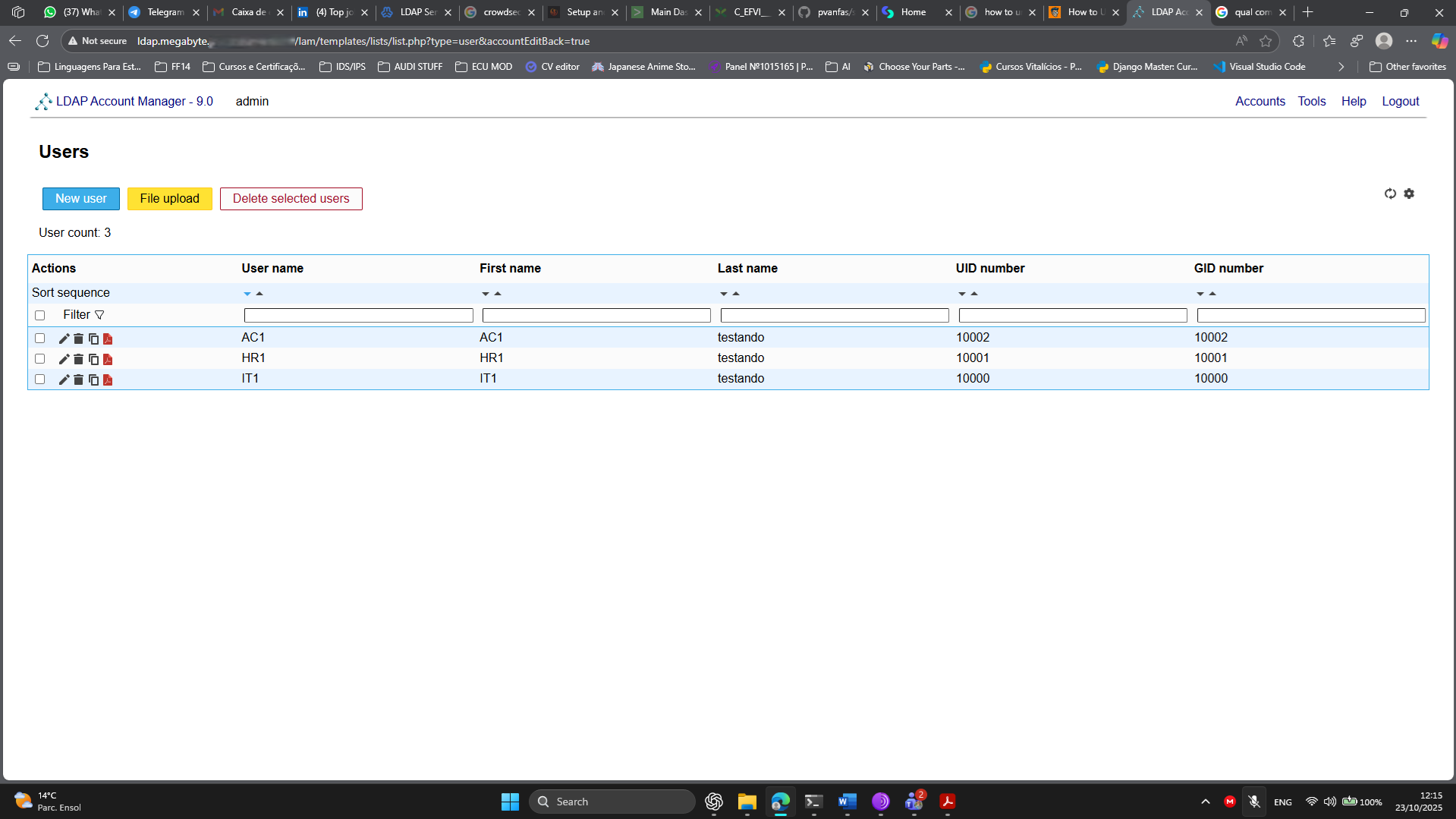 Integração com autenticação Linux