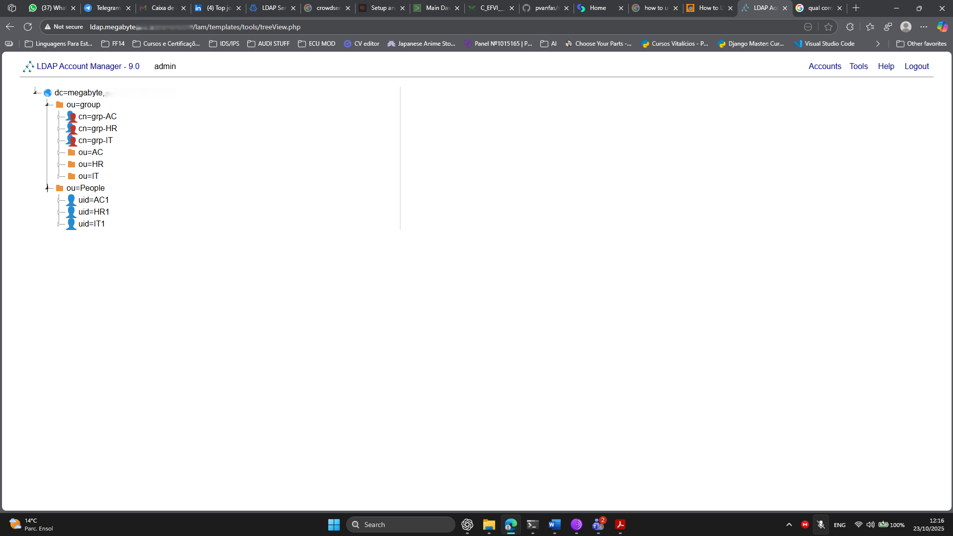 Ferramenta gráfica de gestão LDAP